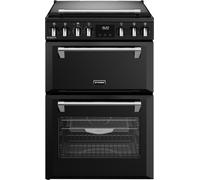 Stoves 60cm Dual Fuel Cooker With Double Oven, Black, A 444411844 A