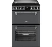 Stoves 60cm Dual Fuel Cooker With Double Oven, Grey, A 444411843 A