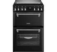 Stoves Richmond Deluxe 60cm Double Oven Dual Fuel Mini Range Cooker - Black - A Rated, Black
