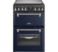 Stoves 60cm wide Double Oven Dual Fuel Richmond DX MRA 60DF Mini Range Cooker - Midnight Blue - A