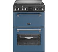 Stoves 60cm wide Double Oven Dual Fuel Richmond DX MRA 60DF Mini Range Cooker - Twilight Blue - A/A Rated, Blue
