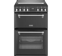 Stoves 444411847 60cm Wide Richmond Deluxe Double Oven Cooker in Black