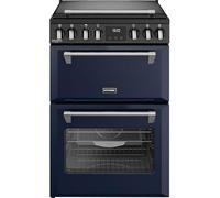 Stoves 60cm wide Double Oven Richmond DX MRA 60Ei RTY Mini Range Electric Cooker with Induction Hob - Midnight Blue - A/A Rated