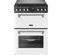 Stoves 60cm wide Double Oven Richmond DX MRA 60Ei RTY Mini Range Electric Cooker with Induction Hob - Icy White - A/A Rated, White