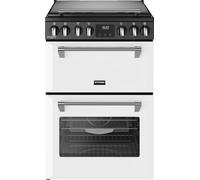 Stoves 60cm wide Double Oven Richmond DX MRA 60Ei RTY Mini Range Electric Cooker with Induction Hob - Icy White - A/A Rated, White