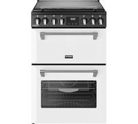 Stoves 60cm wide Double Oven Richmond DX MRA 60Ei RTY Mini Range Electric Cooker with Induction Hob - Icy White - A/A Rated, White