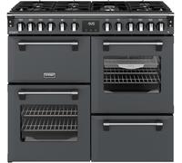 Stoves Richmond Deluxe 100DF 100cm wide Dual Fuel Range Cooker with Gas Hob - Anthracite - A Rated