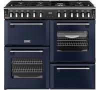 Stoves Richmond Deluxe 100DF 100cm Dual Fuel Range Cooker - Midnight Blue - A Rated
