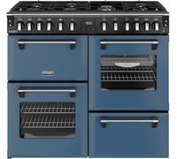 Stoves DX RCA RICH 100DF TWB 100cm Dual Fuel Range Cooker, Twilight Blue 444412017 A