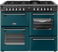 Stoves DX RCA RICH 110DF DMA 110cm Dual Fuel Range Cooker, Deep Marine, Green 444412031 A