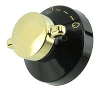 Stoves Genuine Gas Oven/Cooker/Hob Flame Control Knob (Black & Gold)