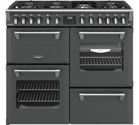 Stoves Richmond 100cm Dual Fuel Range Cooker with Gas Hob - Anthracite - A/A/A Rated, Grey