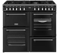 STOVES Richmond 100DF Dual Fuel Range Cooker - Black & Chrome, Silver/Grey,Black