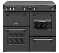 STOVES Richmond 100Ei Electric Induction Range Cooker - Anthracite & Chrome, Silver/Grey,Black