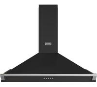 Stoves RICHMOND CHIM110PYRBLK 110cm Chimney Hood With Rail - BLACK