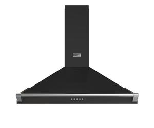 Stoves RICHMOND CHIM110PYRBLK 11660 110cm Chimney Hood With Rail - BLACK