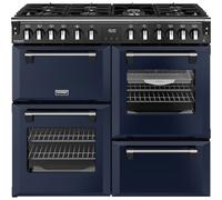 Stoves Richmond Deluxe 100DF 100cm Dual Fuel Range Cooker - Midnight Blue - A Rated