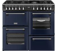 Stoves Richmond Deluxe 100DF 100cm Dual Fuel Range Cooker - Midnight Blue - A Rated, Blue