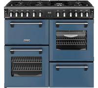 Stoves Richmond Deluxe 100DF 100cm Dual Fuel Range Cooker - Twilight Blue - A Rated, Blue