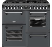Stoves Richmond Deluxe 100DF 100cm wide Dual Fuel Range Cooker with Gas Hob - Anthracite - A Rated