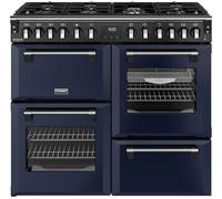 STOVES Richmond Deluxe 100DF Dual Fuel Range Cooker - Midnight Blue & Chrome, Blue,Silver/Grey