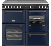 Stoves Richmond Deluxe 100Ei 100cm Electric Range Cooker with Induction Hob - Midnight Blue - A Rated, Blue