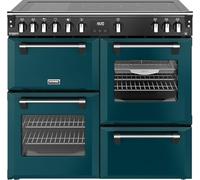 Stoves Richmond Deluxe 100Ei 100cm wide Electric Range Cooker with Induction Hob - Deep Marine - A Rated