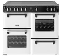Stoves Richmond Deluxe 100Ei 100cm Electric Range Cooker with Induction Hob - Ice White - A Rated, White