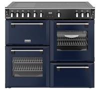 Stoves Richmond Deluxe 100Ei 100cm wide Electric Range Cooker with Induction Hob - Midnight Blue - A Rated