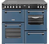 Stoves Richmond Deluxe 100Ei 100cm wide Electric Range Cooker with Induction Hob - Twilight Blue - A Rated