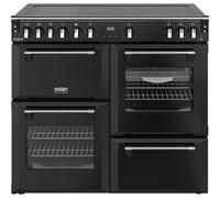 Stoves Richmond Deluxe 100Ei RTY 100cm Electric Range Cooker with Induction Hob - Black - A/A/A Rated
