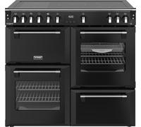 Stoves Richmond Deluxe 100Ei RTY 100cm wide Electric Range Cooker with Induction Hob - Black - A/A/A Rated, Black