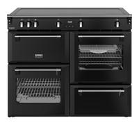Stoves Richmond Deluxe 110cm Electric Range Cooker with Induction Hob - Black - A/A/A Rated
