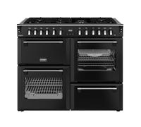 Stoves Richmond Deluxe 110cm wide Dual Fuel Range Cooker with Gas Hob - Black - A/A