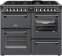 Stoves Richmond Deluxe 110DF 110cm Dual Fuel Range Cooker - Anthracite - A Rated, Grey