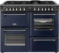 Stoves Richmond Deluxe 110DF 110cm Dual Fuel Range Cooker - Midnight Blue - A Rated, Blue