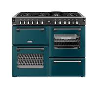Stoves Richmond Deluxe 110DF 110cm wide Dual Fuel Range Cooker with Gas Hob - Deep Marine - A Rated