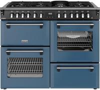 Stoves Richmond Deluxe 110DF 110cm wide Dual Fuel Range Cooker with Gas Hob - Twilight Blue - A Rated
