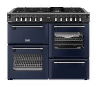 Stoves Richmond Deluxe 110DF 110cm wide Dual Fuel Range Cooker with Gas Hob - Midnight Blue - A Rated