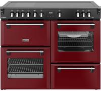 Stoves Richmond Deluxe 110Ei RTY 110cm wide Electric Range Cooker with Induction Hob - Garnet Red - A Rated, Red