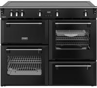 Stoves Richmond Deluxe 110Ei ZLS 110cm wide Electric Range Cooker with Induction Hob - Black - A/A/A Rated, Black