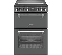 Stoves Richmond Deluxe 60Ei RTY 60cm Double Oven Electric Mini Range Cooker with Induction Hob - Anthracite - A/A Rated, Grey