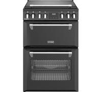 Stoves Richmond Deluxe 60Ei RTY 60cm Double Oven Electric Mini Range Cooker with Induction Hob - Black - A/A Rated, Black