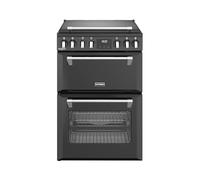Stoves 444411847 60cm Wide Richmond Deluxe Double Oven Cooker in Black