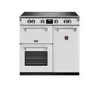 Stoves Richmond Deluxe 90cm Electric Range Cooker with Induction Hob - Icy White - A/A Rated, White