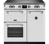 Stoves Richmond Deluxe ST DX RICH D900Ei TCH IWH Electric Range Cooker with Induction Hob - Icy White - A/A Rated, White