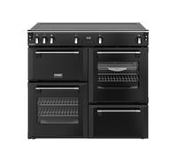 Stoves Richmond Deluxe 100Ei ZLS 100cm Electric Range Cooker with Induction Hob - Black - A/A/A Rated