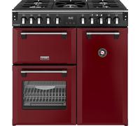 Stoves Richmond DX 90DF 90cm Dual Fuel Range Cooker - Garnet Red