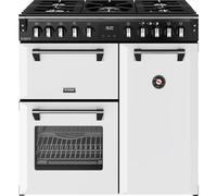Stoves Richmond DX 90DF 90cm wide Dual Fuel Range Cooker with Gas Hob - Ice White - A Rated