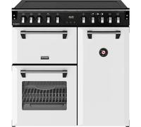 Stoves Richmond DX 90Ei 90cm wide Electric Range Cooker with Induction Hob - Ice White - A Rated